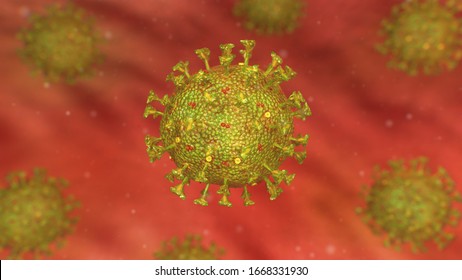 Coronavirus Covid-19 SARS 3D Render