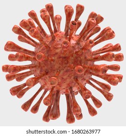 Coronavirus isolated on background. Ideal for large publications or printing. 3d rendering - illustration