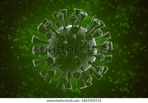 Coronavirus New\
concept of coronavirus responsible for the illness outbreak and\
COVID 19 flu as cases of dangerous flu strains such as a pandemic.\
Microscope virus close up. 3D\
rendering.