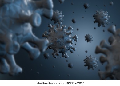 Coronavirus outbreak – 3d visualization, render