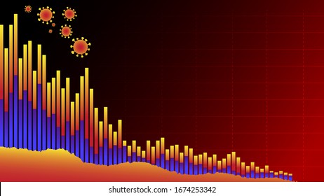 Coronavirus Stock Market Crisis Illustration. Global Economy Crisis Concept Background. Global Economy Crash