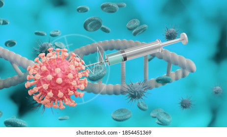 Dna Cell Structure Biology Microscope Virus Stock Illustration ...