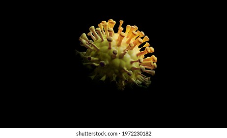 Coronavirus Variant Medical 3d Rendering Illustration Of Covid Virus