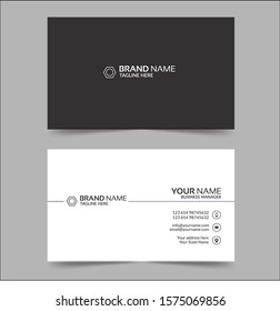 Simple Corporate Vector Business Card Template Stock Vector (Royalty ...