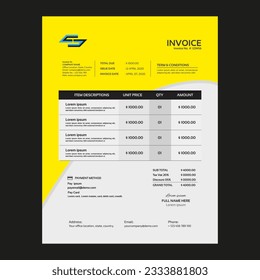 Corporate Business invoice design template - Powered by Shutterstock