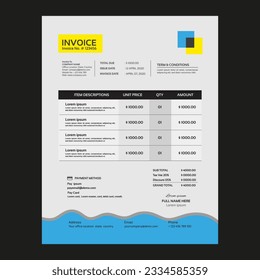 Corporate Business invoice design template - Powered by Shutterstock