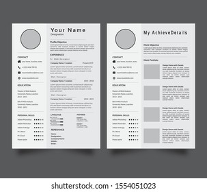 
Corporate Resume with Portfolio sheet design - Powered by Shutterstock