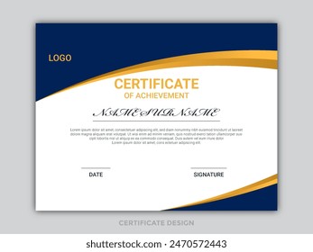 Corporate and unique certificate template design. - Powered by Shutterstock