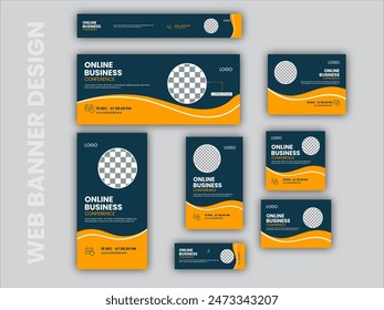 Corporate web banner template design. - Powered by Shutterstock