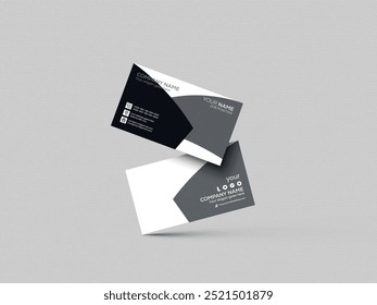 Corporate-Real-Estate-Business-Card, Business Card, Print Template, Brand Identity, Visiting Card, Creative Design, Simple, Minimal, Luxury, Elegant, Stationary, Modern, Corporate, Real Estate - Powered by Shutterstock