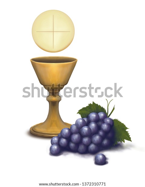 Corpus Christi Chalice Eucharist Stock Illustration 1372310771