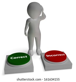 Correct Incorrect Buttons Shows Right Or Wrong Assessment