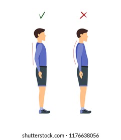 160 Correct walking posture Stock Illustrations, Images & Vectors ...