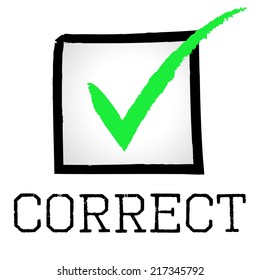 Correct Tick Indicating All Right And Checked