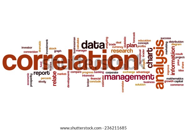 Correlation Word Cloud Concept Stock Illustration 236211685