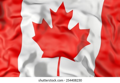 Corrugated Canada Flag 3d Illustration Stock Illustration 254408230 ...