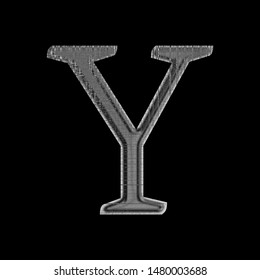 Corrupted Glitchy Black Metal Letter Y Stock Illustration 1480003688 ...