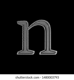 Corrupted Glitchy Black Metal Letter N Stock Illustration 1480003793