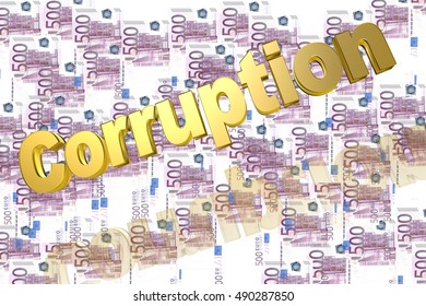 Corruption concept, 3D illustration - Shutterstock ID 490287850