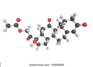 Cortisone, A Pregnane Steroid Hormone. One Of The Main Hormones Released By The Adrenal Gland In Response To Stress. 