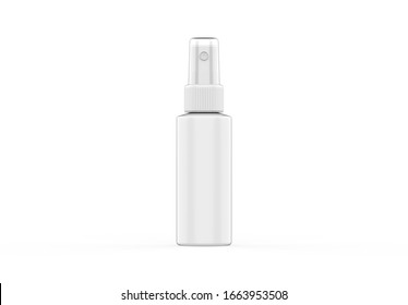 Cosmetic Spray Bottle Mockup Template Isolated On White Background, 3d Illustration.