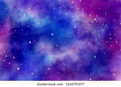 Cosmic Watercolour Texture Abstract Purple Background Stock ...