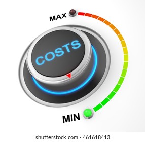 cost button position. 3d rendering