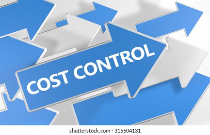 Cost Control 3d Render Concept Blue Stock Illustration 315504131