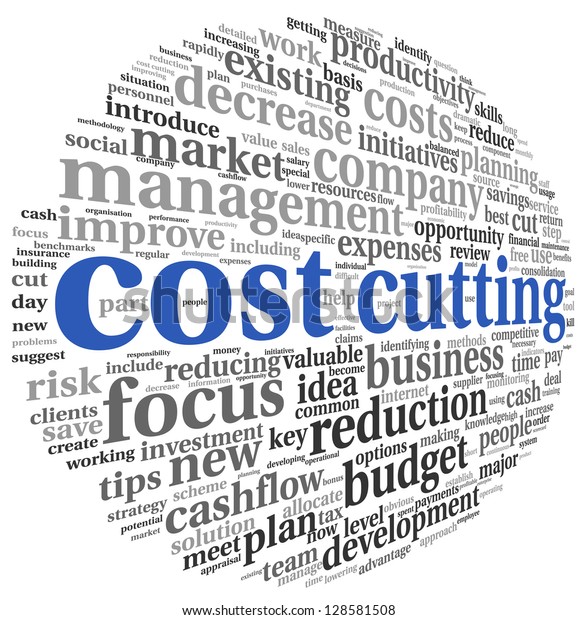 Costs cutting concept\
in word tag cloud