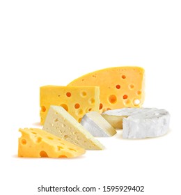 Cottage Dutch Cheese Low Poly Fresh Stock Illustration 1595929402 ...