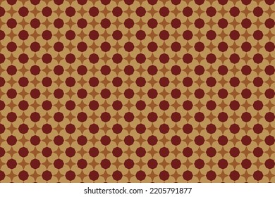 Cottagecore Aesthetic Fall Boho Botanical Brown Vintage Fall Pattern Triangle Hexagon Floral Maple Leaf Batik Motif Stylish Fabric Print Design Background 