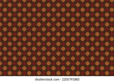 Cottagecore Aesthetic Fall Boho Botanical Brown Vintage Fall Pattern Triangle Hexagon Floral Maple Leaf Batik Motif Stylish Fabric Print Design Background 