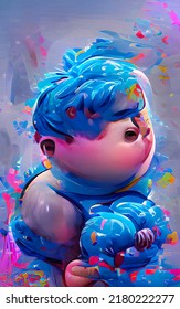 Cotton Candy Blue Chubby Boy