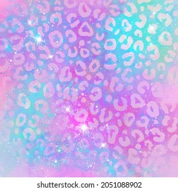 Cotton Candy Leopard Galaxy Digital Paper - Powered by Shutterstock