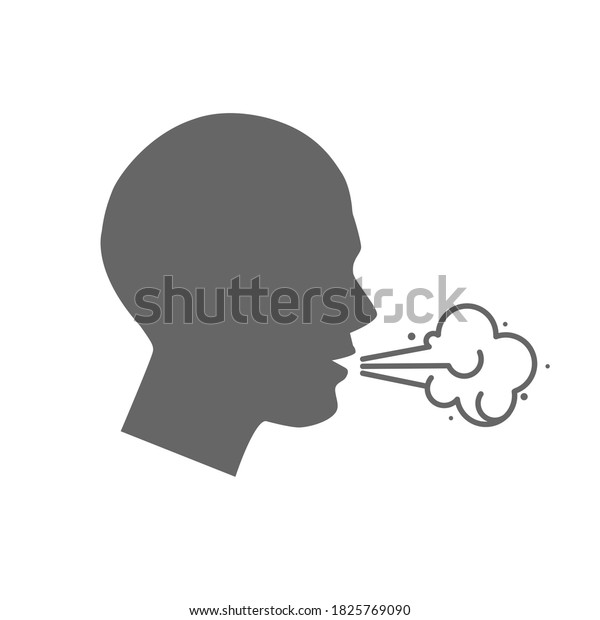 Cough Icon Silhouette Symbol Viral Infection Stock Illustration ...