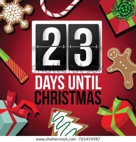 countdown to christmas flip number advent calendar with flat lay christmas items day 23 - Countdown To Christmas countdown to christmas flip number advent calendar with flat lay christmas items day 23 - Countdown To Christmas