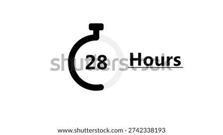 Countdown clock timer illustration. Stopwatch timer hours number. Countdown clock hours.