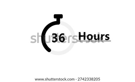 Countdown clock timer illustration. Stopwatch timer hours number. Countdown clock hours.