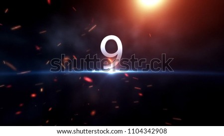 Countdown Motiongraphic 10 to 0. Countdown Start. Amazing countdown animation. Ready for race, event, party. Technological Countdown Intro.