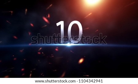 Countdown Motiongraphic 10 to 0. Countdown Start. Amazing countdown animation. Ready for race, event, party. Technological Countdown Intro.