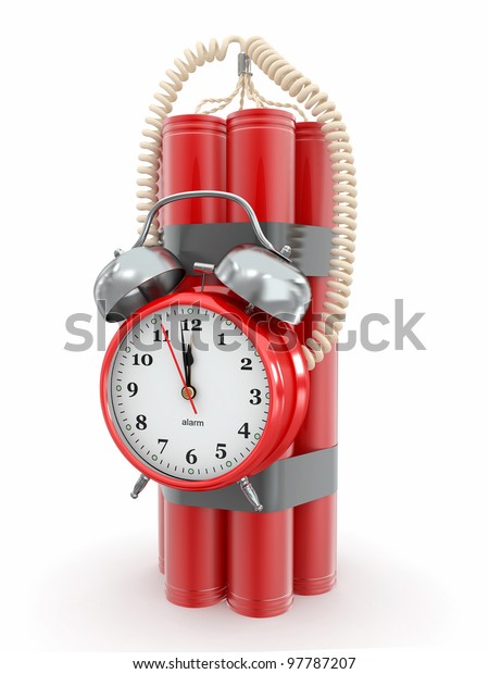 Countdown Time Bomb Alarm Clock Detonator Stock Illustration 97787207 ...