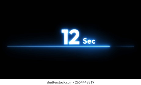 Countdown timer 12 second illustration background.