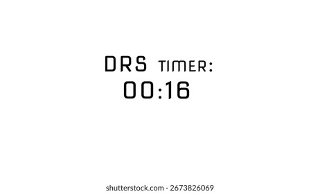 Countdown timer. 16 seconds timer number illustration.