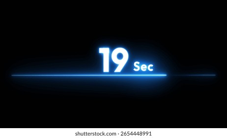 Countdown timer 19 second illustration background.