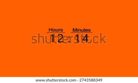Countdown timer number. Timer clock number with hours and minutes. Clock countdown illustration.