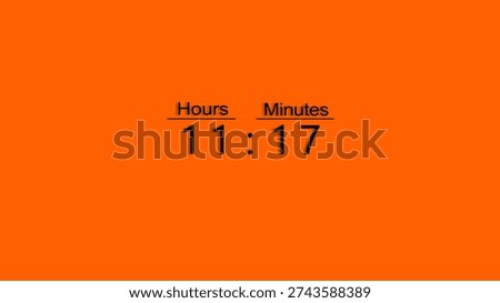 Countdown timer number. Timer clock number with hours and minutes. Clock countdown illustration.