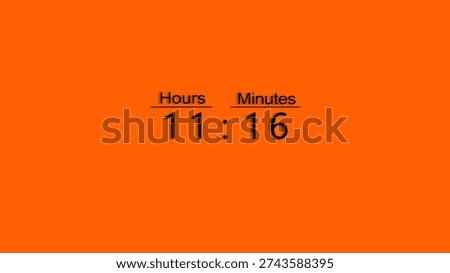 Countdown timer number. Timer clock number with hours and minutes. Clock countdown illustration.