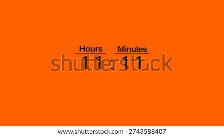 Countdown timer number. Timer clock number with hours and minutes. Clock countdown illustration.