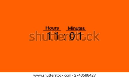 Countdown timer number. Timer clock number with hours and minutes. Clock countdown illustration.