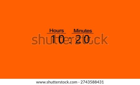 Countdown timer number. Timer clock number with hours and minutes. Clock countdown illustration.